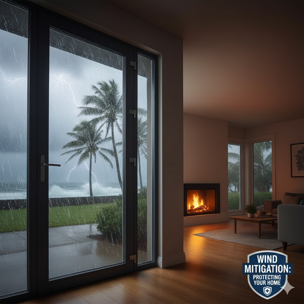 Blog Post Image showing a home with hurricane shutters